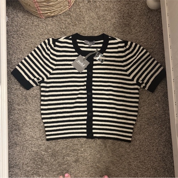 Anthropologie Tops - Anthropologie Black and White Striped Top